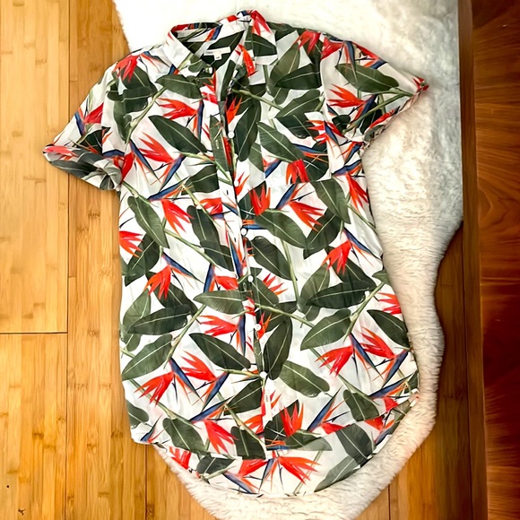 Onia Size Small Womens Vacation Shirt Dress with Pockets - Picture 2 of 8